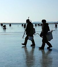 С дрейфующих льдин Каховского водохранилища сняли 8 рыбаков