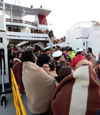 На борту круизного лайнера, севшего на мель в Италии, находятся украинцы