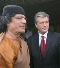 Ющенко договорился с Каддафи о строительстве нефтезавода