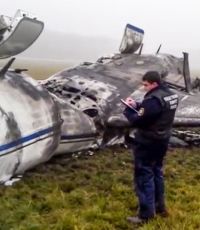 Два обгоревших тела обнаружены на месте падения самолета в Волынской области
