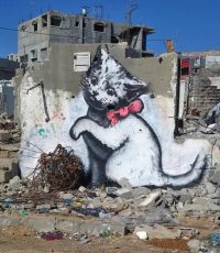 Бэнкси нарисовал котика в секторе Газа