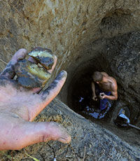Пограничники обнаружили новые места незаконной добычи янтаря