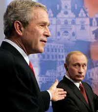 Путин обсудил с Бушем войну в Грузии