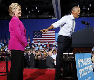 Обама увидел в Хиллари Клинтон лучшего президента за всю историю США
