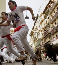 Во время забега быков в Испании были ранены 7 человек