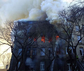 Полиция назвала причину пожара в одесском колледже
