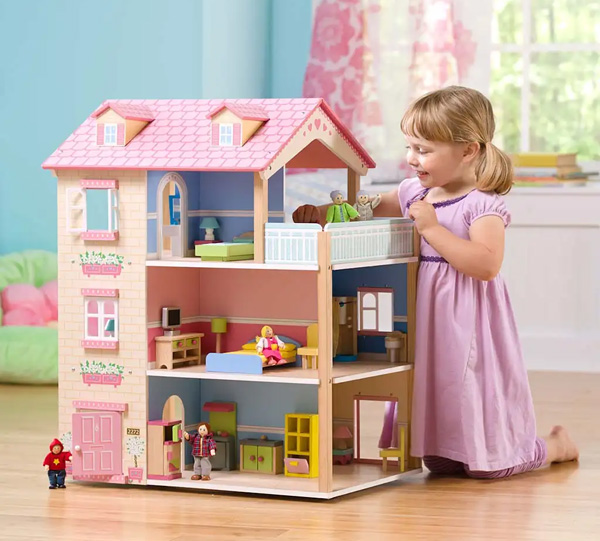 Детские игрушечные домики с мебелью