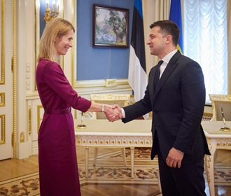Эстония поддержала европерспективы Украины Владимир Зеленский и Кая Каллас