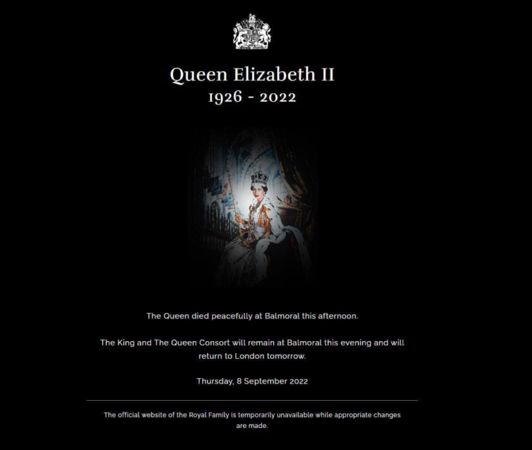 Умерла королева Британии Елизавета II