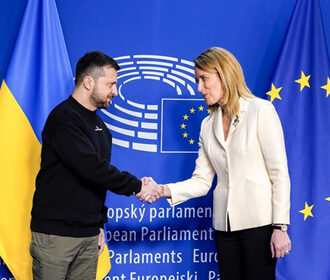 Роберта Метсола и Зеленский