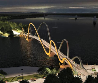 В Киеве возобновили строительство моста-волны через Днепр