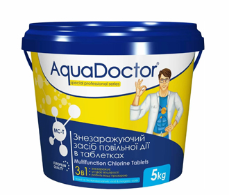 Чистота бассейна с использованием хлорных таблеток AquaDoctor